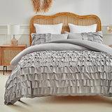 Yeknu  Duvet Cover Bedding Set Twin Double Queen King Size Single Couple Bed Duvets Quilt Cover Set Ruffles Princess Bed Linen 220x240
