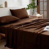 Yeknu  100% French Washed Pure Linen Sheets, Breathable and Durable Line King Size Sheets, Anti-Tear Line Bed Sheets, Machine Washable