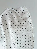 Yeknu  Elamini Sweet Polka Dot Patchwork Ruffle Petal Sleeve Bow Tie Waist Cute Mini Dress For Women