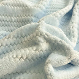 Yeknu  Autumn and Winter Thick Milk Velvet Quilt Cover Striped Jacquard Double-Sided Flannel Duvet Cover Solid Color Cozy Warm Bedding