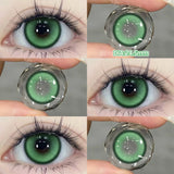 Yeknu  2pcs/pair Cyber Series Halloween Colored Contact Lenses for Makeup Eyes Big Pupils Red Contact Lenses Brown Lens Myopia