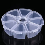 Yeknu  1 x Clear Plastic Treasure Bead Jewelry Organizer with 8 compartments for jewelry, accessories and small items.