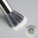 Yeknu  Dot brush Blush brush pure wool flat head small large optional makeup brush Soft hair wooden handle beauty tools