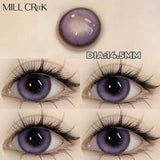 Yeknu  1 Pair Colored Contact Lenses with Myopia for Eyes Lenses Purple Pupils Beautiful Prescription Cosmetic Free Shipping