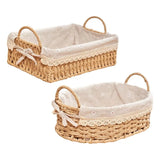 Yeknu  Imitation Rattan Rattan Storage Baskets Vegetable Fruit Home Decoration Hand-woven Baskets Toy Storage Multi-Purpose