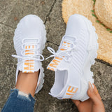Yeknu  women's casual shoes fly-woven upper running tide Korean version large size sports casual