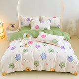 Yeknu  Spring  Plant-based Cashmere Single Quilt Cover Printed Duvet Cover Skin-friendly and Breathable Bedding 150x200 220x240