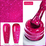 Yeknu  10ml Gold Glitter Gel Nail Polish Crystal Semi Permanent Soak Off UV Gel Varnish Nail Art Manicure Base Top Coat