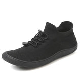 Yeknu  Outdoor large size medium tube flying woven five-finger wide-head socks breathable and non-slip men's casual shoes