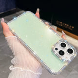Yeknu  Bling Glitter Clear Phone Case For iPhone 17 Pro Max Case iPhone 13 15 14 16 Pro Max 17 Air Shockproof Silicone Soft Cover Funda