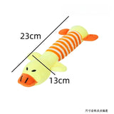 Yeknu  Long Strip Shaped Pet Plush Toy.Pig/duck/elephant Cartoon Sound Toys,Dog Bites, Relieves Boredom, Interactive Companion Toy