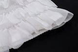 Yeknu  Cryptographic Fashion Y2K Ruffle Tiered Mini Skirts Co-ord Sets Elegant Outfits Tie Front Tops and Skirt 2 Piece Matching Sets
