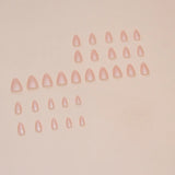 Yeknu  24 PCs Short French Smudged Nails with 1 Jelly Gel and 1 Nail File