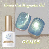 Yeknu  10ml Super Shining Reflective Cat Magnetic Gel Ultra Shine Glitter Red Silver Soak Off UV LED Gel Nail Art Varnish