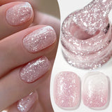 Yeknu  10ml Fluttering Flakes Jelly Gel Polish Semi Permanent Soak Off UV Gel Nail Art Manicure Nail Supplies Vernis