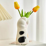 Yeknu Cat Claw Design Vase Aesthetic Room Decoration Home Flower Pot Modern Table Decorative Vase Creative Bookshelf Ornaments