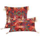 Yeknu  Cotton Linen Flower Cushion Pillowcase Retro European Style Living Room Sofa Backrest High Precision Jacquard Cushion Cover