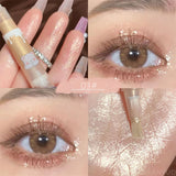 Yeknu  Waterproof Shiny Diamond Highlight Pen Eye Makeup Highlighter Long Lasting Pearl White Brighten Silkworm Shadow Liquid Highlight