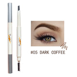 Yeknu  Double-ended fine-tip eyebrow pencil, waterproof, sweat-proof, smudge-proof, non-fading, natural color eyebrow pencil