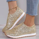 Yeknu  Summer new women's single shoes sequined elastic casual single platform