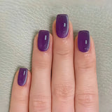 Yeknu 24Pcs Rainbow Color Glow Cat Eye Press on False Nails with Glue Glitter Short Square Nails Sweet Cool Gradient Summer Fake Nails
