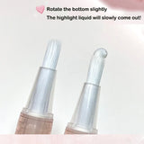Yeknu  Cute Bear Liquid High Gloss Pen High Quality Soft Brushes Head Makeup Highlighter Pearllight Brightening Eye and Nose Cosmetics