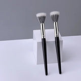 Yeknu  Dot brush Blush brush pure wool flat head small large optional makeup brush Soft hair wooden handle beauty tools