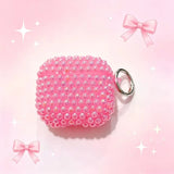 Yeknu  Half circle pearl earphone case protective case shockproof soft silicone earphone cover, with keychain