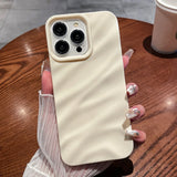 Yeknu  Wave Phone Case For iPhone 17 Air 16 15 14 13 12 Pro Max 11 XS XR X 6 7 8 Plus Soft Bumper Shockproof Cover Solid Color Coque