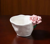 Yeknu  1PC Handmade Flower Cup Rose Ceramic Coffee Cup Mug Mug Souvenir Tea Cup Afternoon Tea Party Home Tableware Decoration