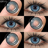 Yeknu  [Best Seller] Color Contact Lenses for Eyes 1 Pair Korean Fashion Lenses y2k Colorcon Costmetics Purple Lenses Gray Lens