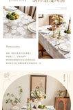 Yeknu 2025 new lace tablecloth modern simple hollow jacquard table cover atmosphere dessert table coffee table