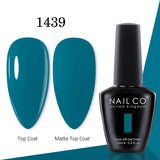 Yeknu  15ml Gel Nail Polish LED Semi-permanent Summer Varnish UV Vernis Blue Color Enamels For Nails Gellak Top Coat Base Polish