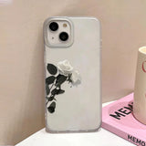 Yeknu  Flower Clear Phone Case For iPhone 16 Pro Case iPhone 13 15 17 11 12 14 Pro Max Plus 12 13 Mini Shockproof Silicone Soft Cover