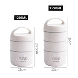 Yeknu  1590ml Large Capacity Stainless Steel 304 Lunch Box Leak-Proof Multilayer Thermal Bento Box Adult Student Soup Food Container