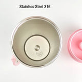 Yeknu  710ml Fashion Flower Stainless Steel 316 Vacuum Flask With Straw Leak-Proof Coffee Tea Cold Drink Car Thermos Mug Travel Tumbler