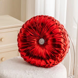 Yeknu  35cm Round Metallic Style Sofa Pillow Bay Window Futon Seat Cushion Pumpkin Seat Cushion for Couch Floor Throw Pillow