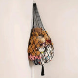Yeknu  Stuffed Animal Storage Macrame Hammock, Large - Boho Room Decor Toy Storage Corner Hanging Plushie Stuffed Animal Net Organizer
