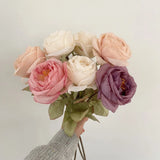 Yeknu  Large Head Artificial Rose Flowers Luxury Decorative Ornaments Dining Living Room Fake Flowers Simulation Home Flower Bouquet
