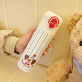 Yeknu  460ml Cartoon Stainless Steel 316 Vacuum Flask With Straw Leak-Proof Double Drink Kids Student Water Bottle Travel Tumbler