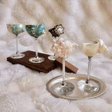 Yeknu  Handmade Shell wine glass conch cup design niche cocktail glass goblet ins style light luxury