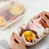 Yeknu  Bla Frosted Thiened Plastic Dert Fork And Spoon Ice Cr Independent Paaging Kitchen Baking DIY Utensils