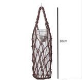 Yeknu  Portable Coffee Cup Bag Hollow Out Bottle Bag Practical Mugs Bag Foldable Water Bottle Bags Woven Net Bag Cup Cover