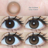 Yeknu  2pcs Gradient Green Contact Lenses Natural Color Pupils Coffee Pearl Lenses Makeup Color Eye Lenses Brown Lens Gray Lens