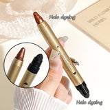 Yeknu  Lazy dual-ended pearlescent eyeshadow pencil waterproof glitter eyeshadow stick contour brightening silky eyeshadow pencil