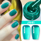 Yeknu  10ml Jelly Nude Gel Nail Polish Crystal Translucent Coffee Soak Off Semi-Permanent Varnish Base Top Coat Manicure