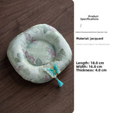 Yeknu  Lutian National Wind Brocade  Dance Tea Pot Holder Zen Tea Ceremony Accories Heat Resistant Tea Cup Mat for Women