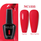Yeknu  15ml Orange Color Nail Gel Polish Semi Permanent Red Pink Gellack Nail Art Salon Soak Off UV LED Glitter Nail Gel Varnish