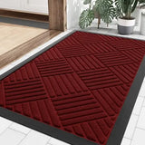 Yeknu  Olanly Front Door Mat Outside Entrance Heavy Duty Sturdy Natural Rubber Doormat Non-Slip Low Profile Floor Mat For Entryway