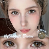 Yeknu  Color Contact Lenses Lenses Brown Pupils Color Contact Lenses for Eyes Green Lens 1 Pair/2pcs Pupils Cosmetic Lens